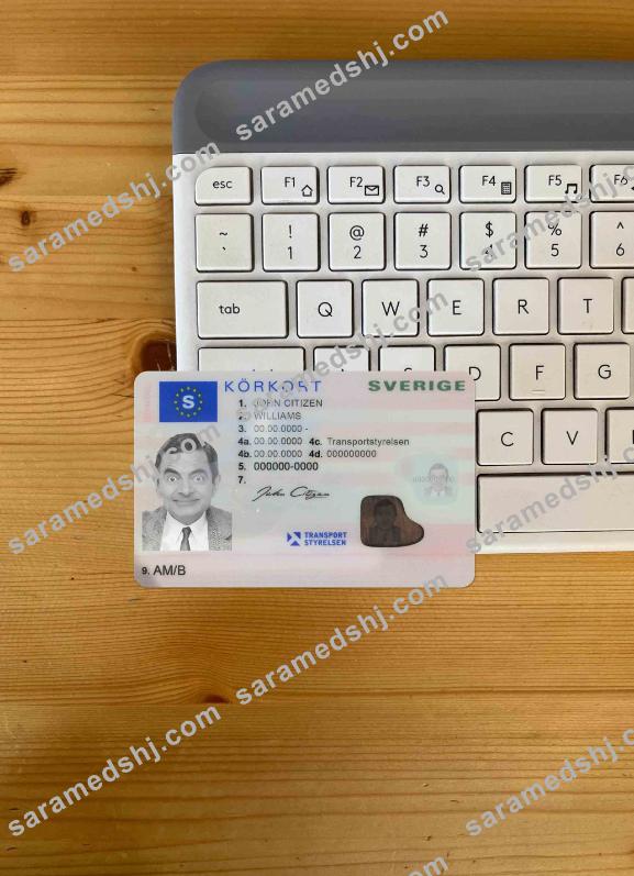Sweden driving licence (2016-present) photolook FRONT